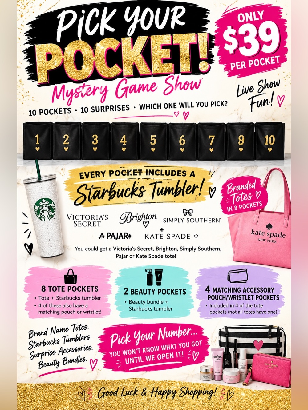 āPICK YOUR POCKETā Mystery Box Live Show Bundles